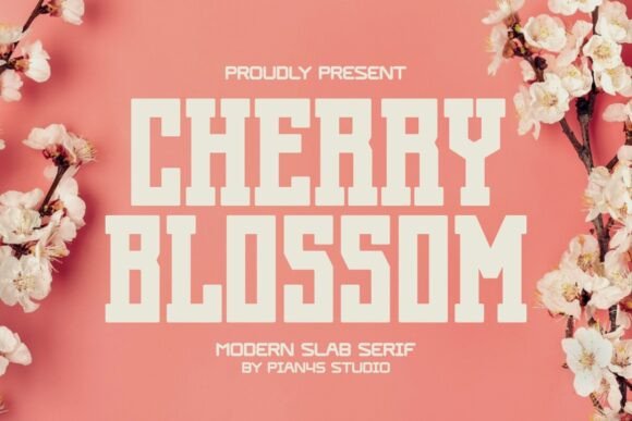Cherry Blossom Font: A Seasonal Slab Serif for Modern Designers