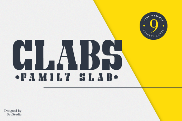 Clabs: A Bold and Vintage-Inspired Slab Serif Font for Modern Branding
