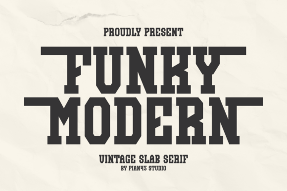 Funky Modern: A Bold Vintage Font for Creative Projects