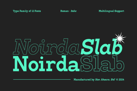 Noirda: A Slab Serif Font with a Modern Edge for Strategic Design