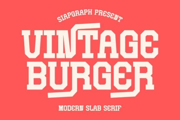 Vintage Burger: The Festive Font for Food and Holiday Designs